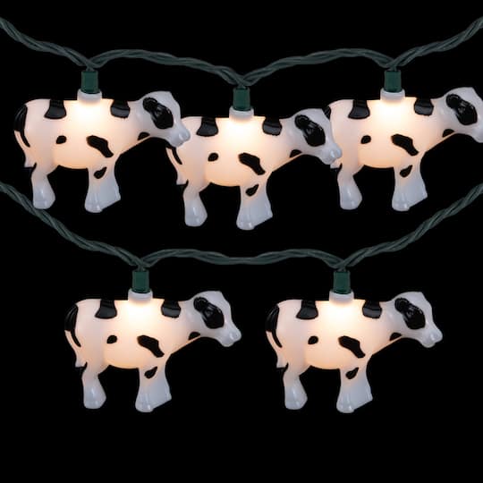 10ct. Cow Patio String Lights